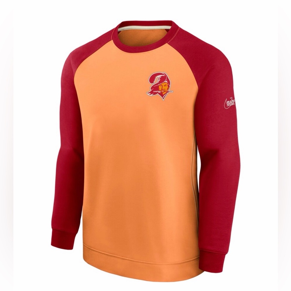 NIKE Tampa Bay Buccaneers Pullover Mens XL Throwback Orange Long Sleeve Dri-fit